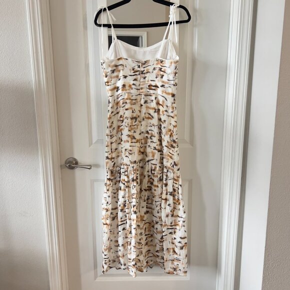 844 Christy Lynn Luisa Printed Linen Dress - Tiger Print Size Medium Color White - Picture 5 of 6